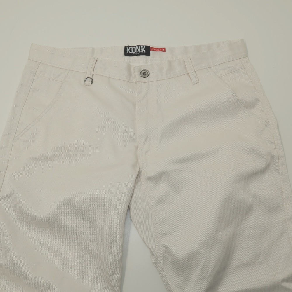 KDNK Los Angles Kayden K Men's White Stretch Denim Jeans Pants‎ Ankle Relaxed 38